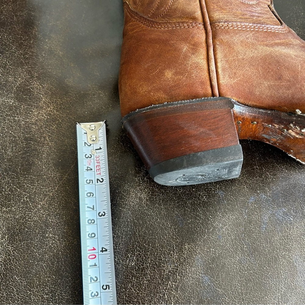 Alberta Boots Women’s Chestnut Leather Western Boots size 9.5AA - Picture 9 of 10